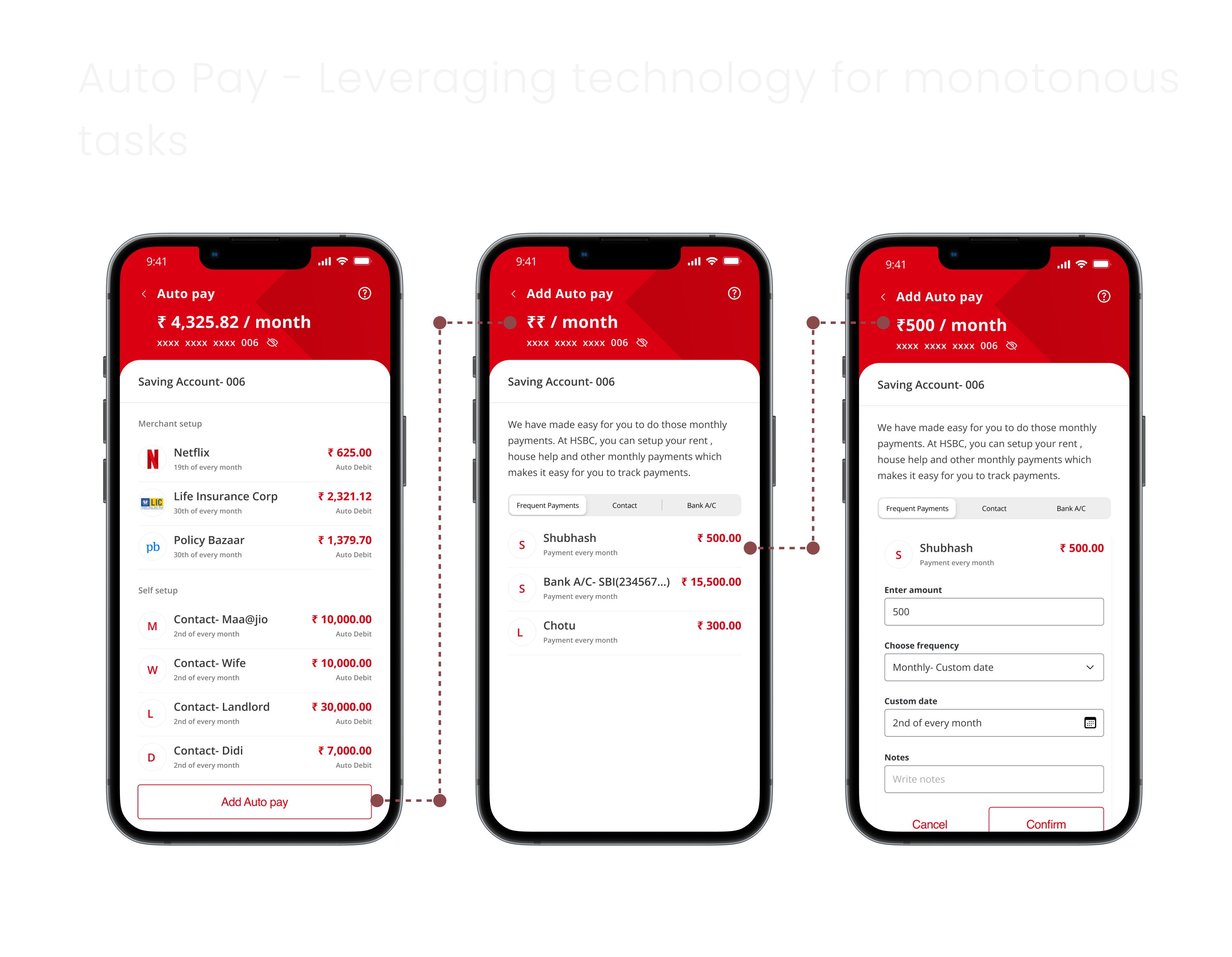 Auto pay setup flow