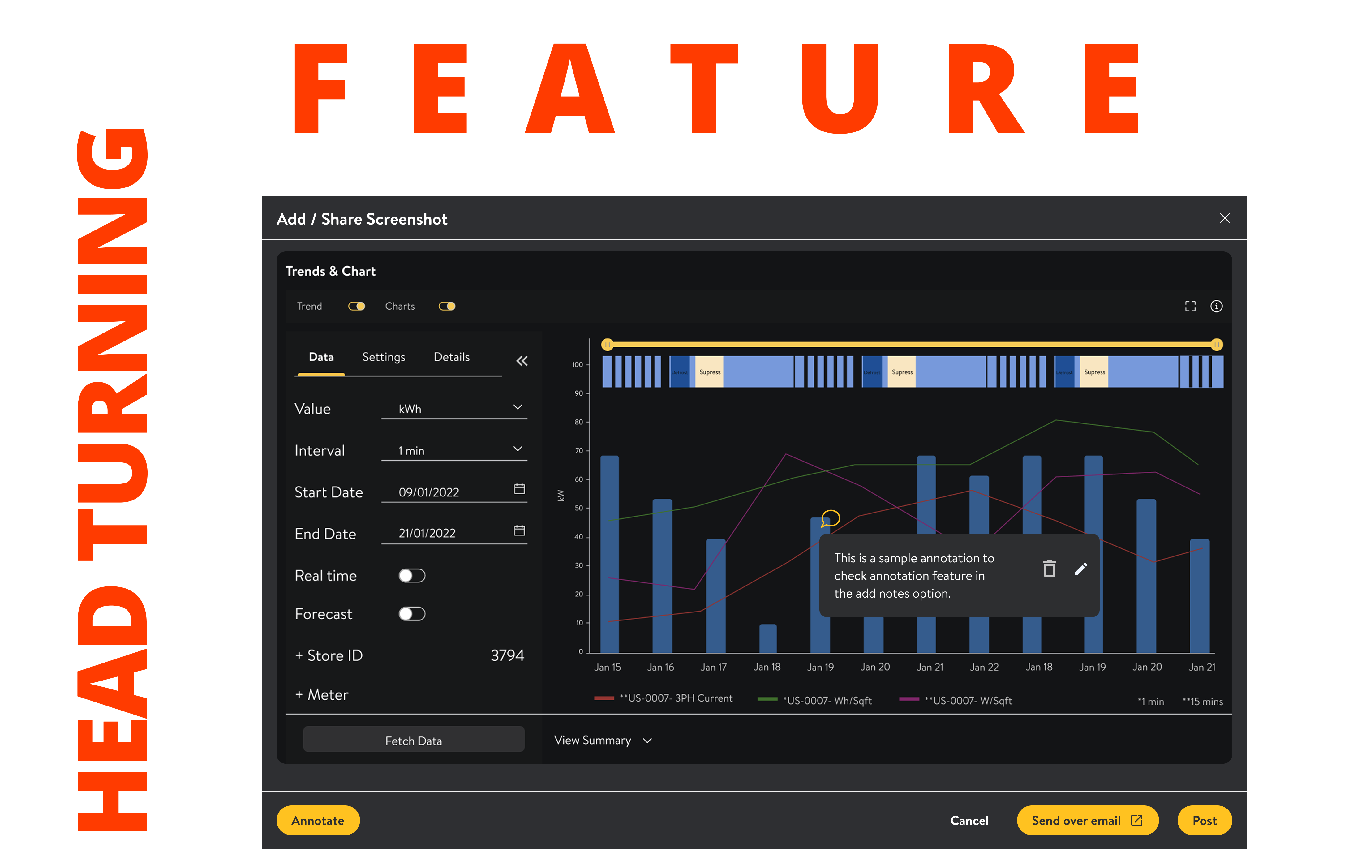 Screenshot annotation and sharing